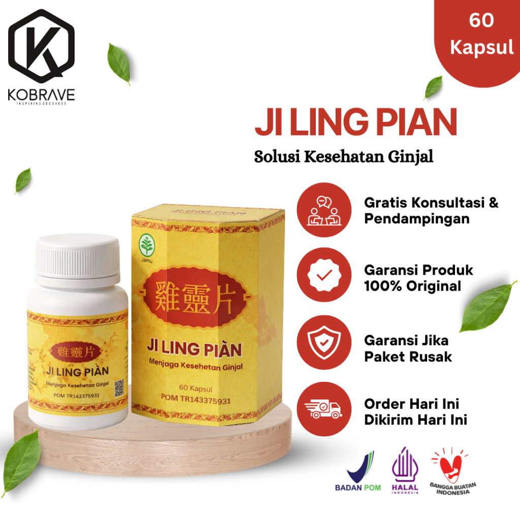 JI LING PIAN Original Obat Herbal Cina Atasi Batu Ginjal dan Saluran Kemih BPOM