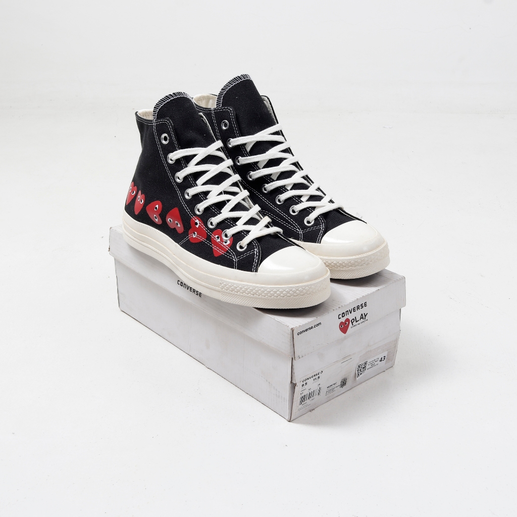 Converse Cdg Hi Multi Heart Black