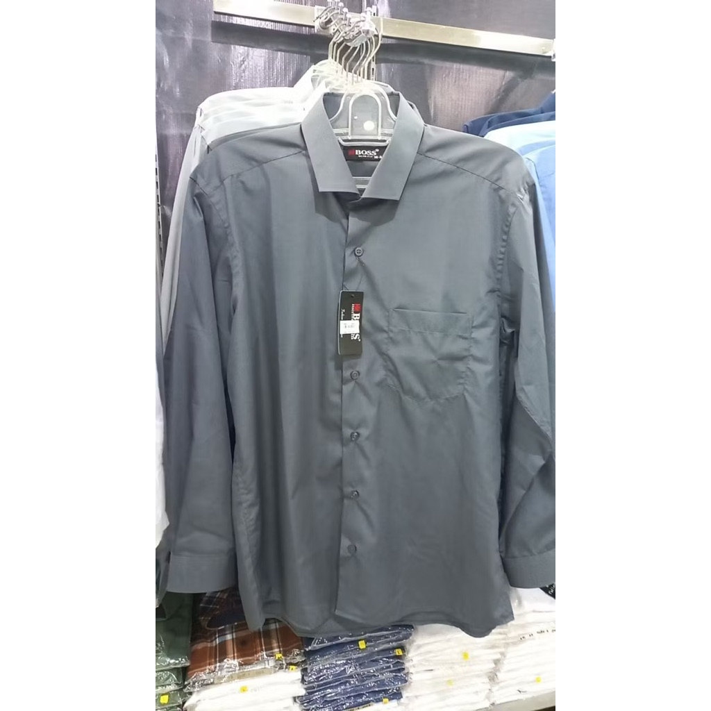 Kemeja Pria Boss Lengan Panjang Slim Fit