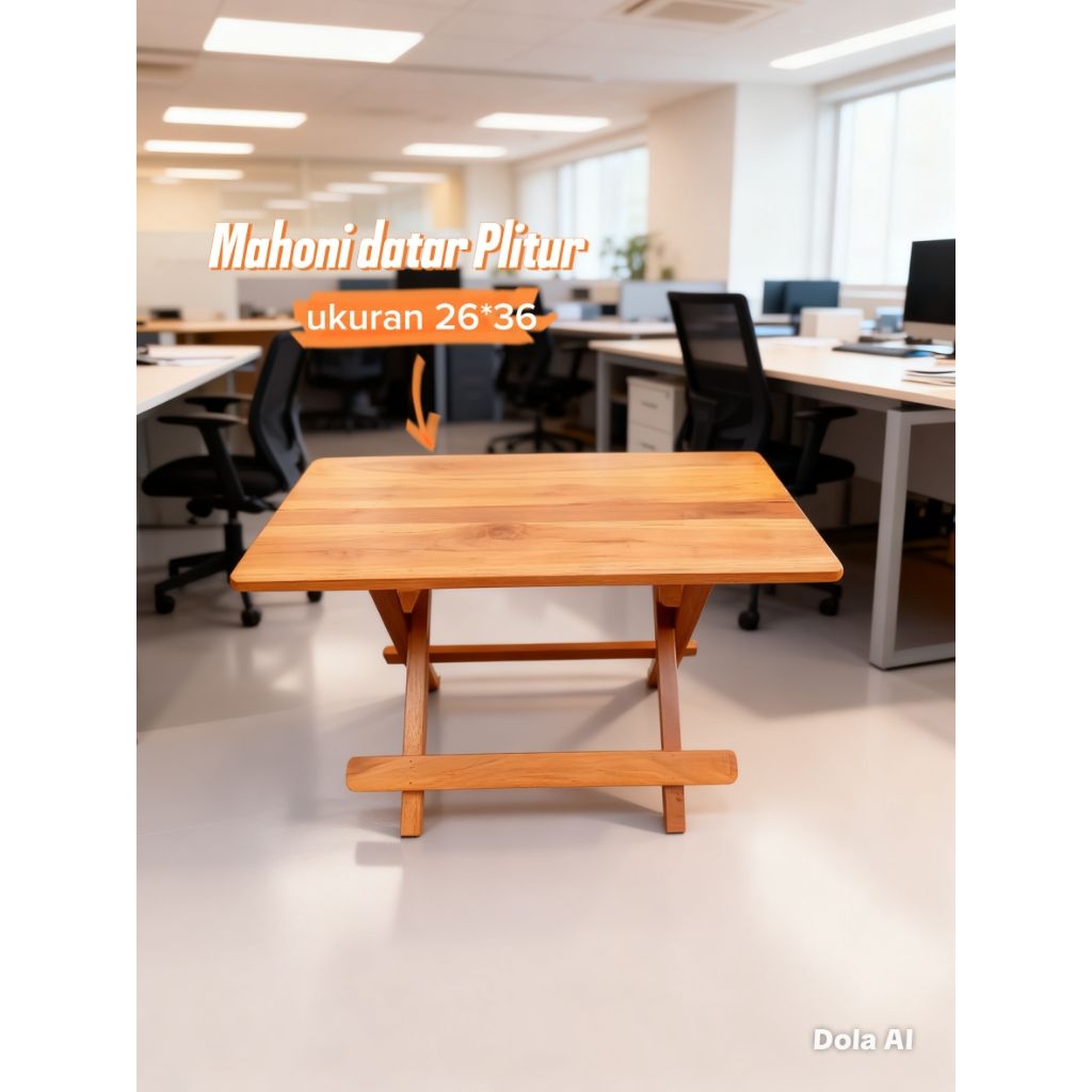 Meja Lipat Portable Kayu Jati / Meja Belajar Lipat Kayu Jati / Meja Laptop Lipat Kayu jati