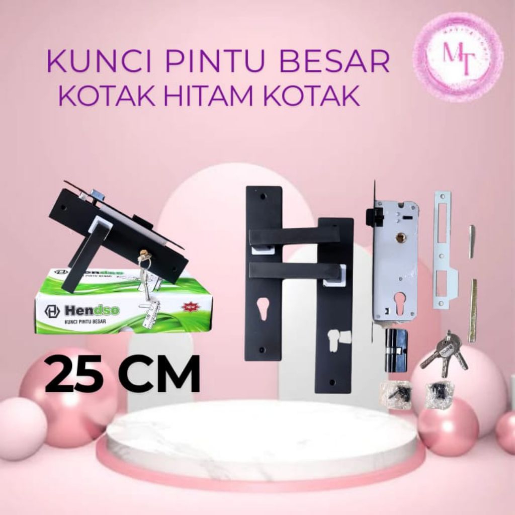 Kunci Pintu / Slot Pintu Besar HENDSO BLACK