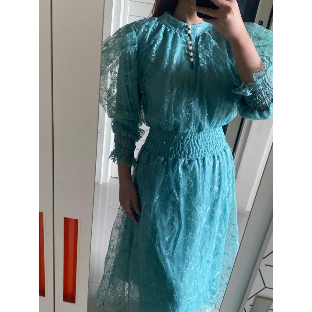 Tosca Lace Long Dress - Dress Raya Lebaran/ Bridesmaid/ Kondangan