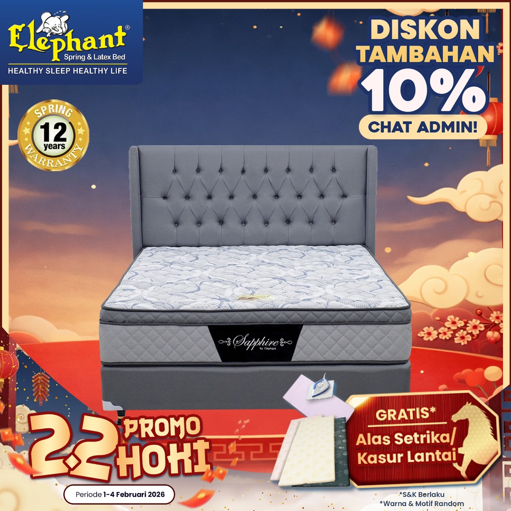 Set Springbed Saphire Elephant / Kasur Springbed Komplit