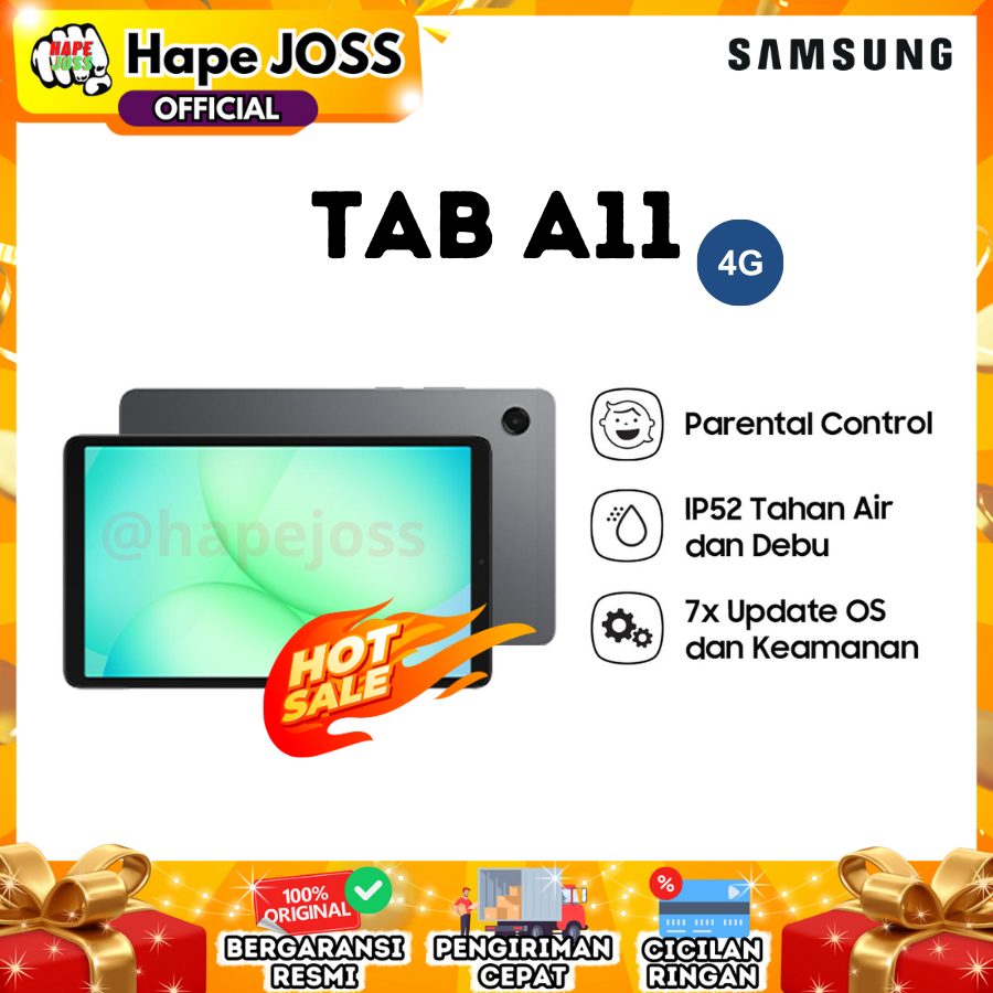Samsung Galaxy Tab A11 4G 4/64GB Garansi Resmi Indonesia