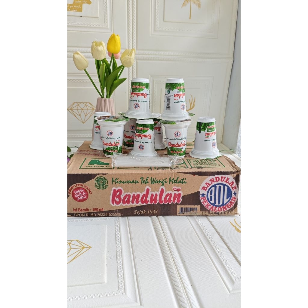 Teh Bandulan TEH HIJAU PEKALONGAN 1 dus isi 24 gelas / teh siap minum / teh bandulan Pekalongan