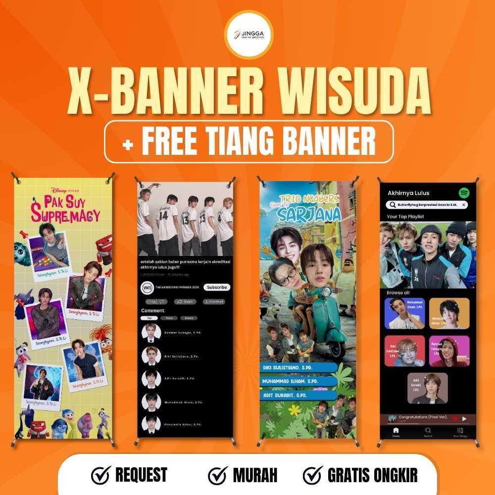 [JINGGA] Banner Wisuda | Banner Sidang | Banner Stand Wisuda | x Banner Wisuda