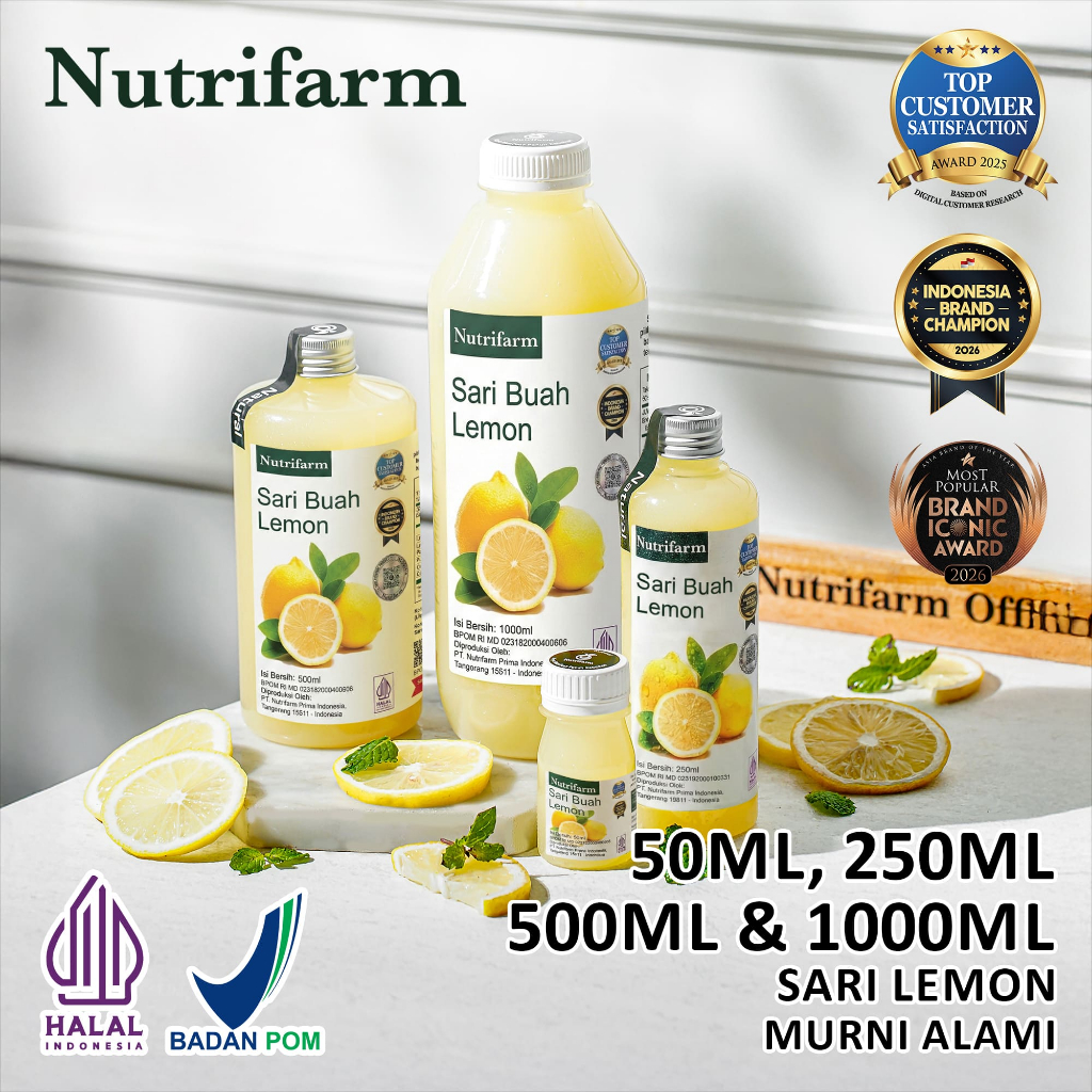 Nutrifarm Sari Lemon / Sari Lemon 500ml Lemon 250ml Lemon 50ml