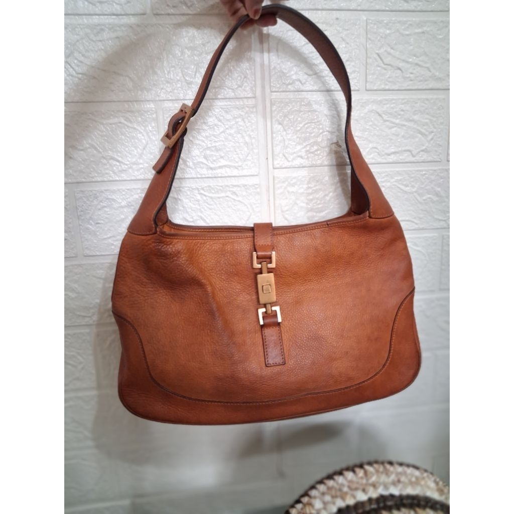 Preloved  Gucci Jackie Bag Natural patina and soft crease