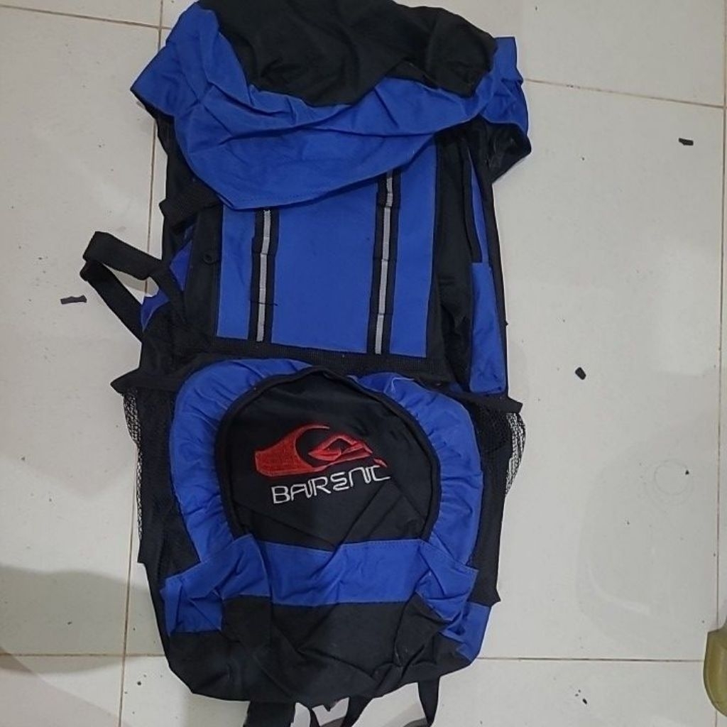 [PRELOVED] Keril Carrier Outdoor Bag Tas Gunung Biru Hitam Blue Black Hiking Bag