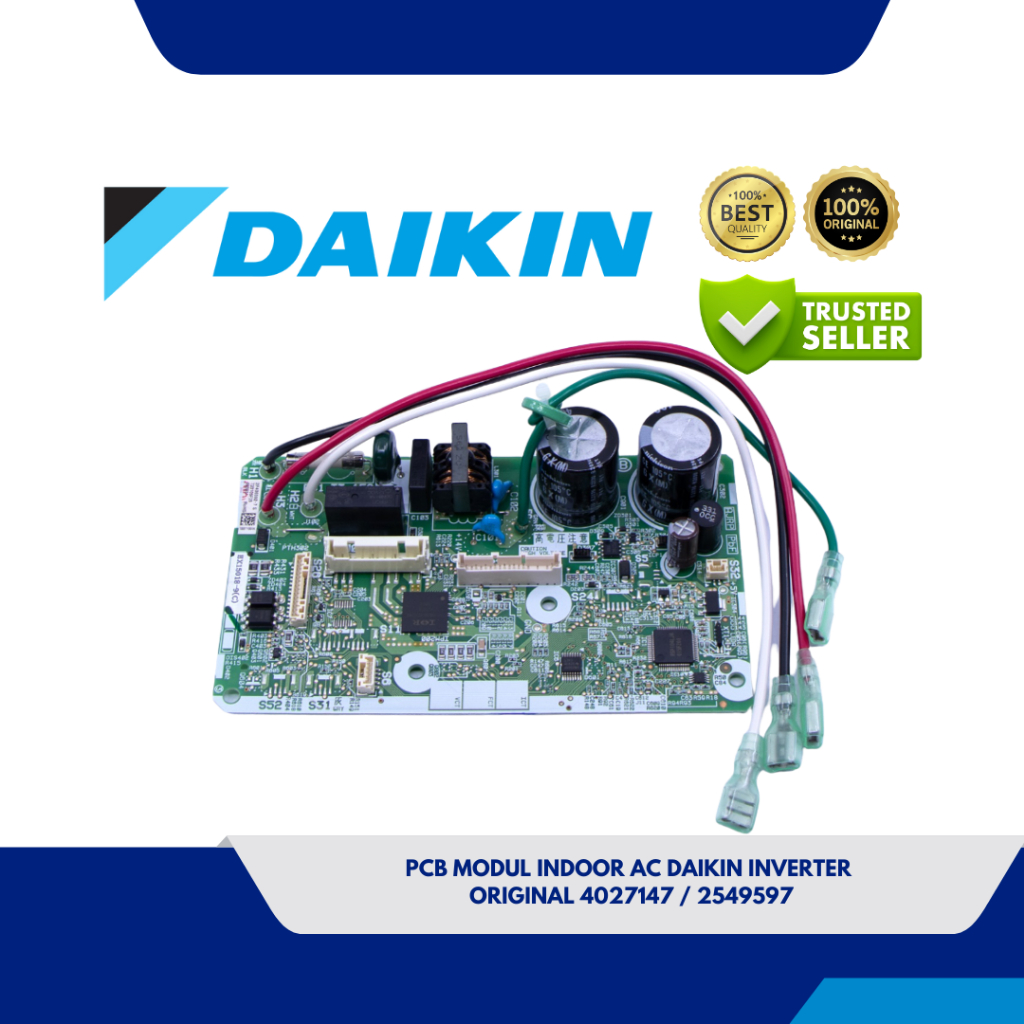 PCB MODUL INDOOR AC DAIKIN FTKQ15UVM4 INVERTER ORIGINAL 4027147 / 2549597
