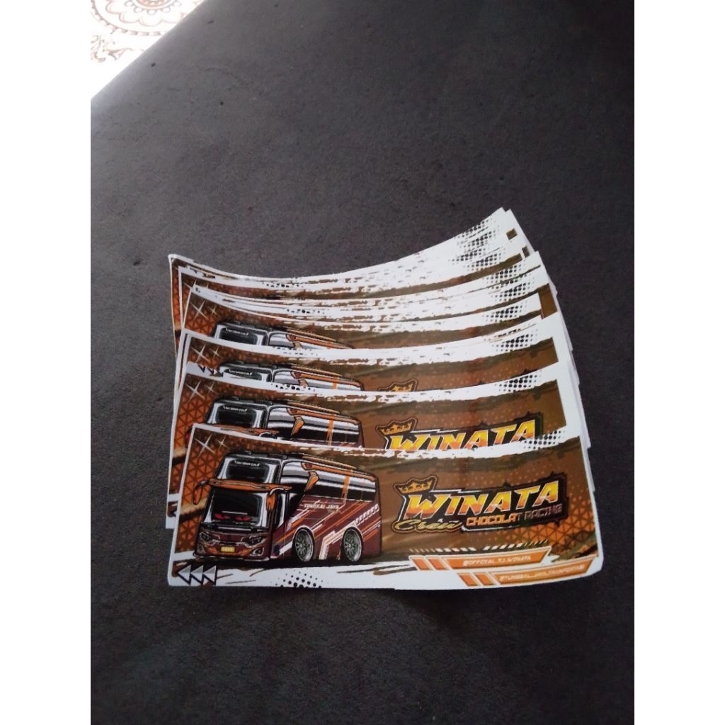 stiker bus Tunggal jaya winata