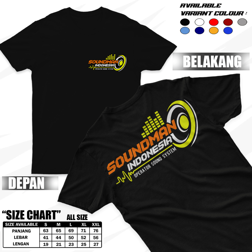 Kaos Soundman Indonesia - Kaos Operator Sound System - Kaos Pemburu Sound