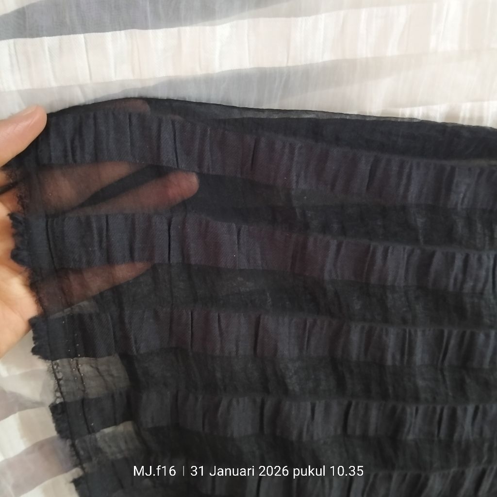 Kain Organza Salur Premium | Harga/0,5 m | Kain Organza Salur Meteran | Bahan Organza Salur Premium 