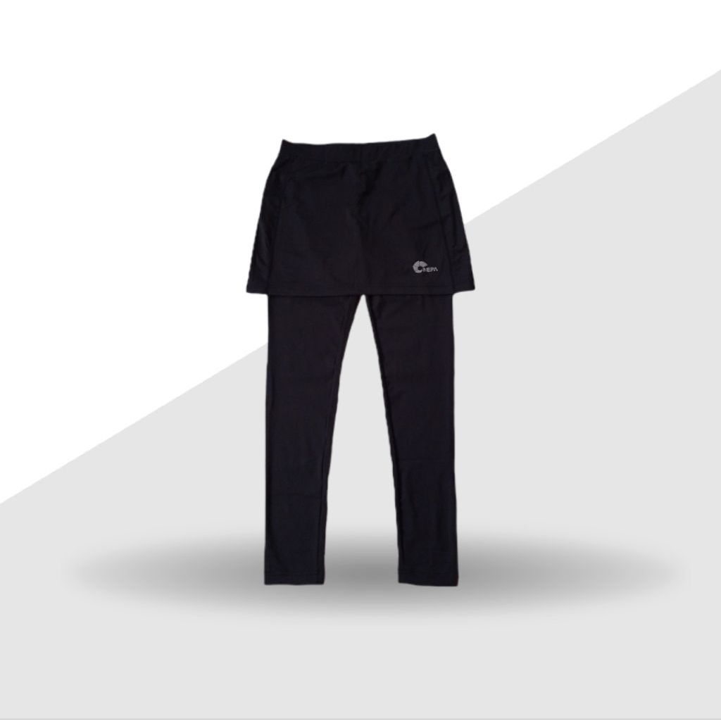 Celana Olahraga Wanita Legging Sport Set Rok Celana Nepa Hitam Second