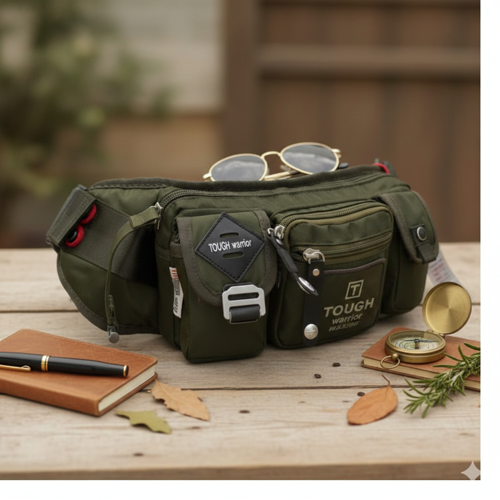 Tough Warrior Tas Pinggang Original 5031 - Waistbag Tough dengan Desain Selempang Pinggang untuk Pen