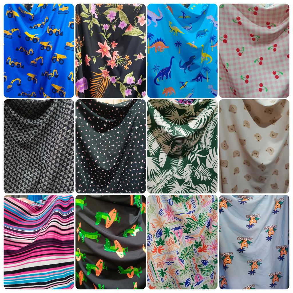 kain spandex lycra motif(per 0.5 meter)