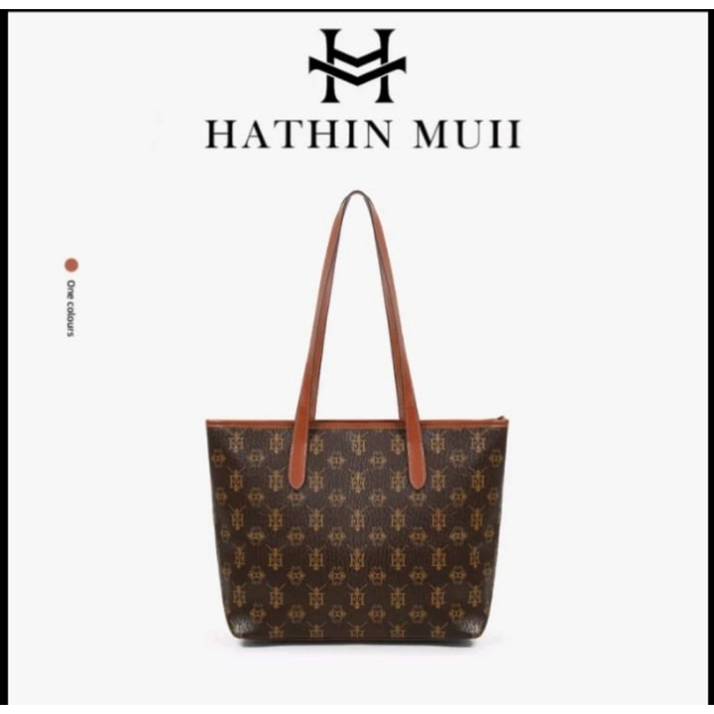 HATHIN MUII>Aura Bag By Hathin Muii Tas Totebag Wanita Bahan Kulit PU Waterproof>Tas Wanita Simpel &