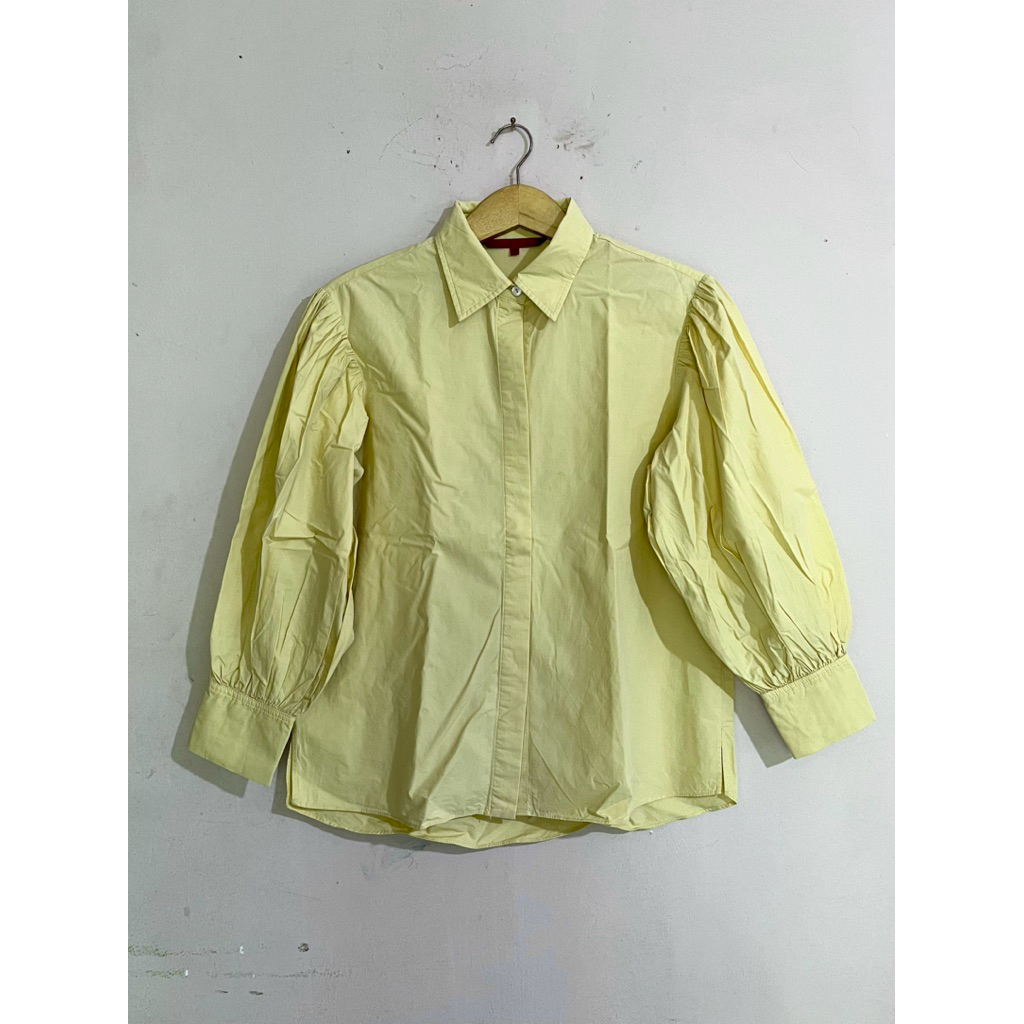 Amanda shirt with puff sleeve - benang jarum