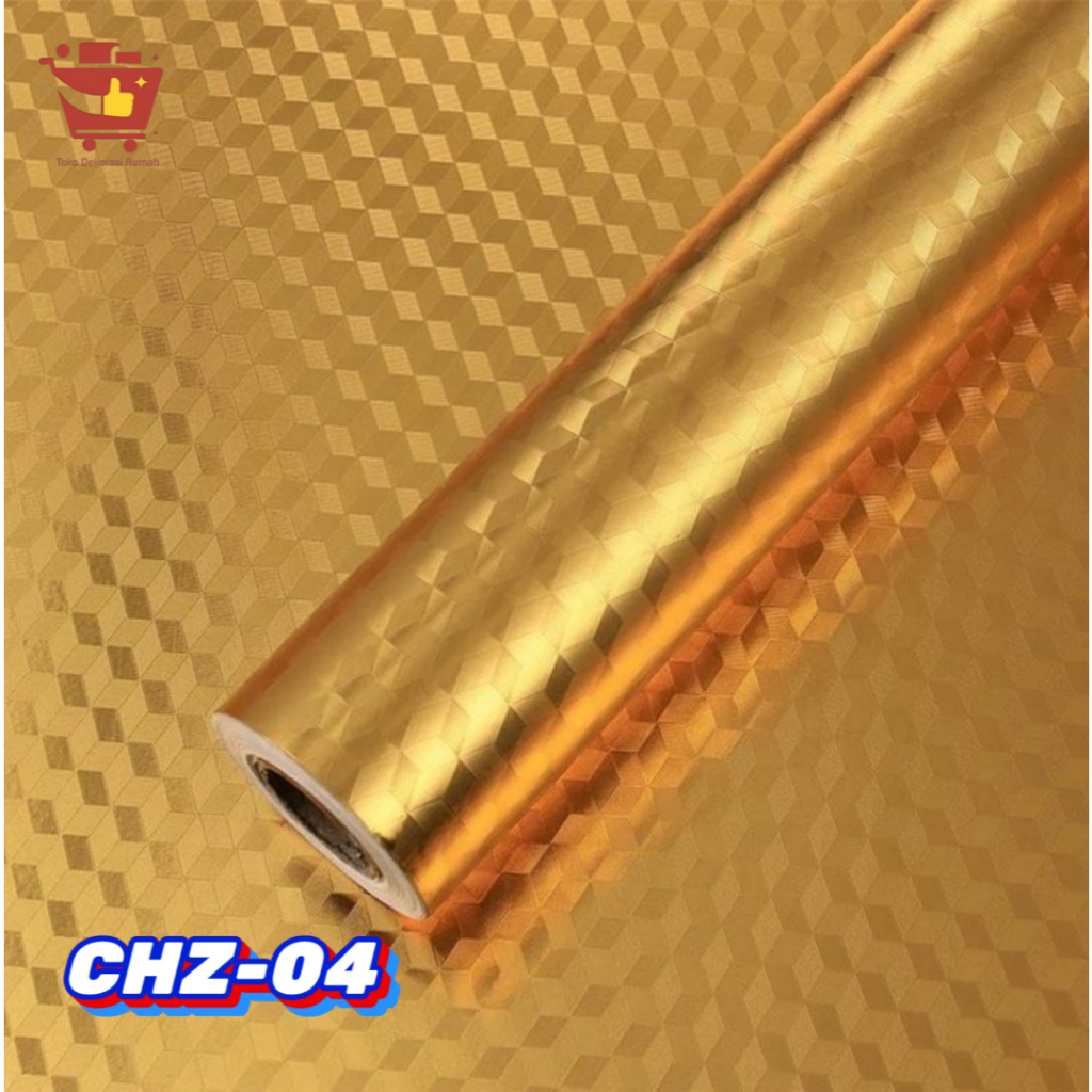 wallpaper dinding 3D dapur foam Tembok Stiker polos Aluminium Foil  L60cm/P200cm,300cm 4  pola vinyl