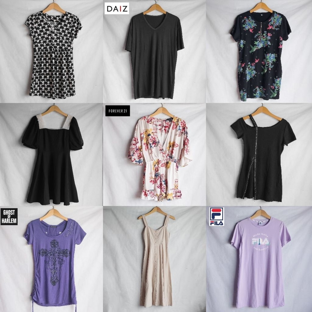 Dress Tunik Rayon Lengan Balon Panjang