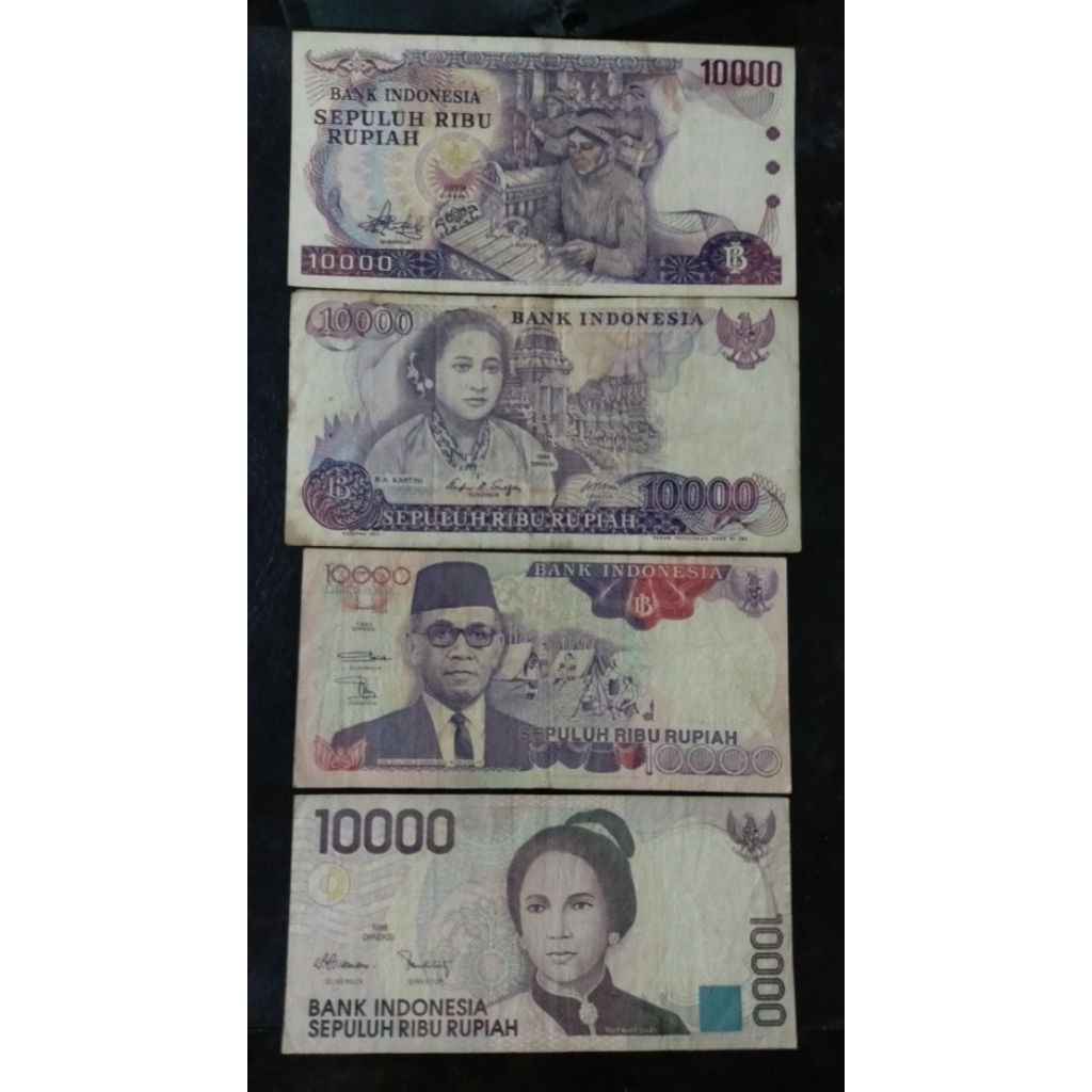 Uang 10000 gamelan 10000 Kartini 10000 Hamengku Buwono