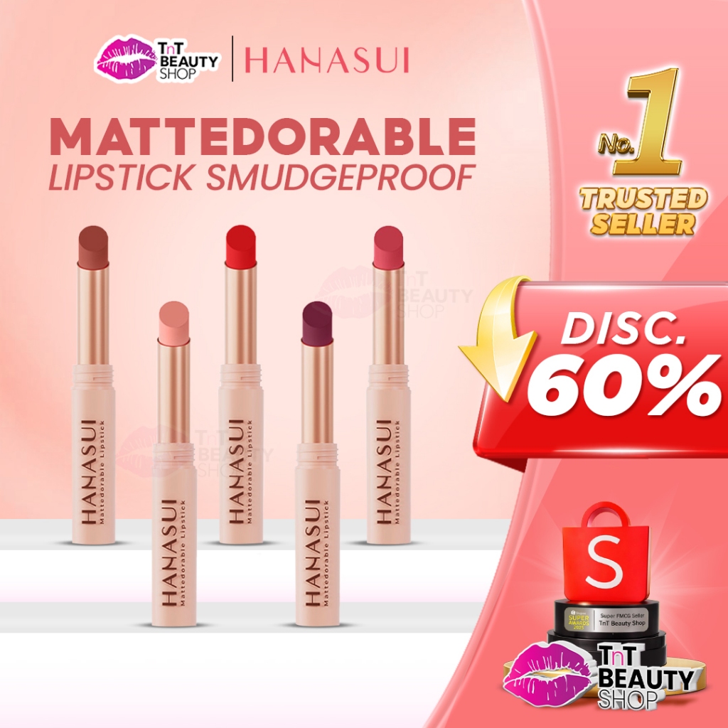 Hanasui Mattedorable Lipstick - Anti Geser Formula (Smudgeproof) | TnT Beauty Shop