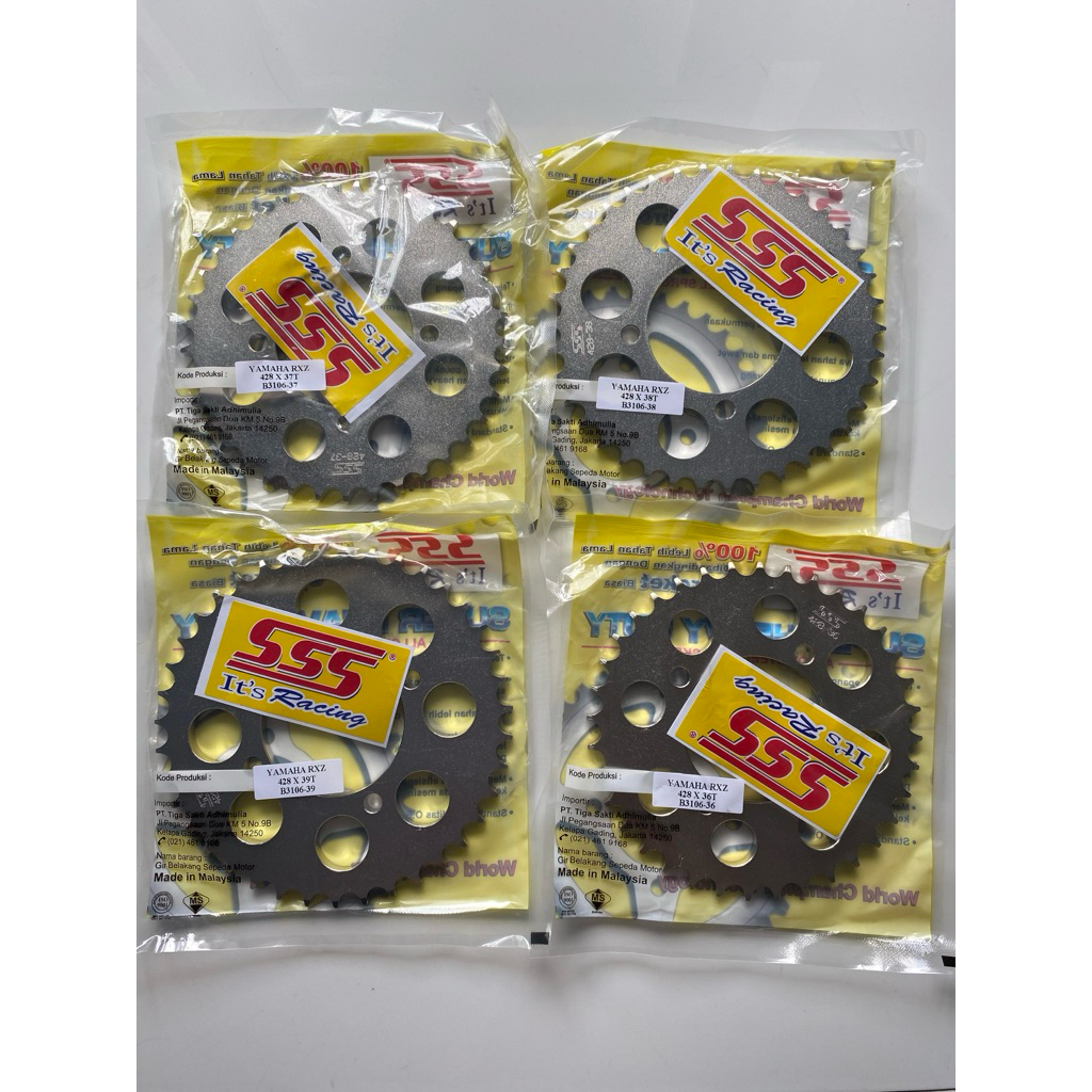 GEAR BELAKANG SSS YAMAHA RXZ RX KING FISER 428 36 37 38 39