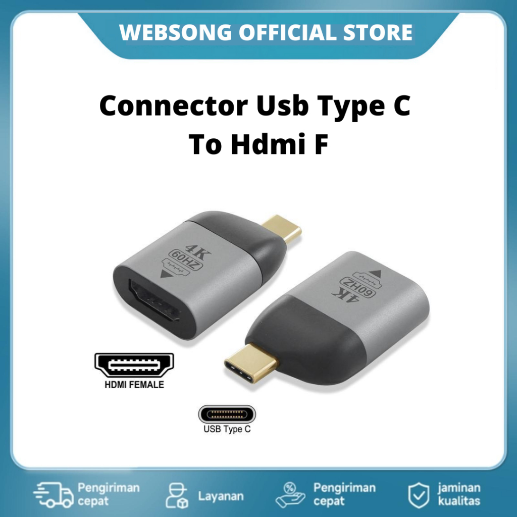 WEBSONG Connector Usb Type C To Hdmi F