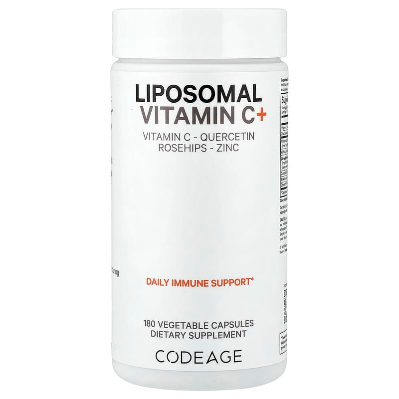 Codeage Liposomal Vitamin C+ Quercetin Rosehips Zinc 180 Kapsul