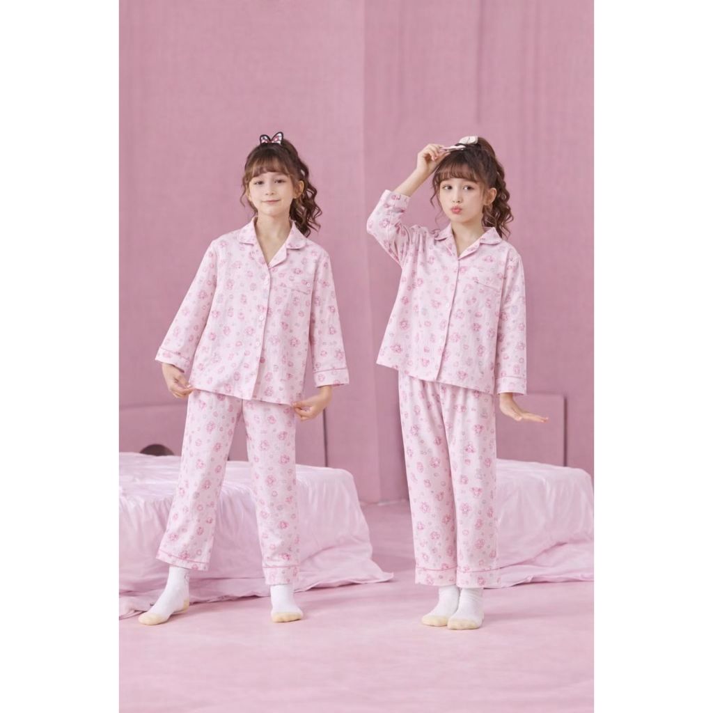 BAJU TIDUR PIYAMA PP 1 KAOS CRINKLE ANAK BALITA REMAJA TANGGUNG 4-15TAHUN KATUN IMPORT BERKUALITAS U