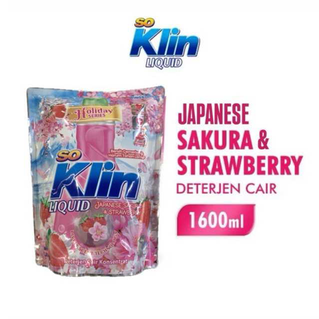 Soklin Deterjen Cair Softergent 1600 ml - 50% Ekstra Konsentrat, Anti Bakteri, Eco-Friendly, murah, 