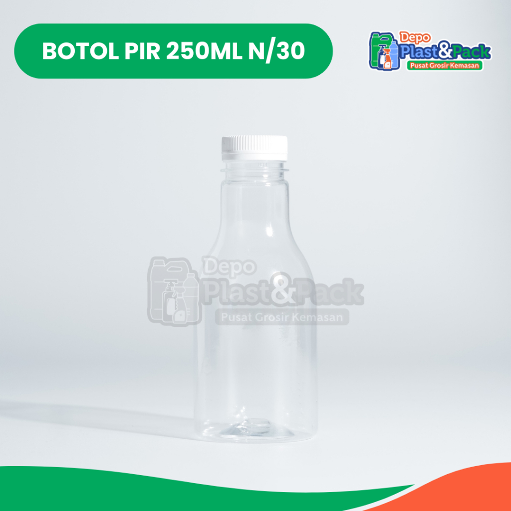 Botol Pir 250 ml N30 + Tutup Shortneck | botol plastik kemasan minuman unik