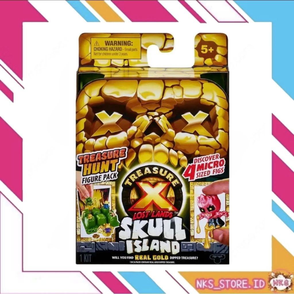 Treasure X Lost Lands Skull Island Treasure Hunt Figure Pack Mainan