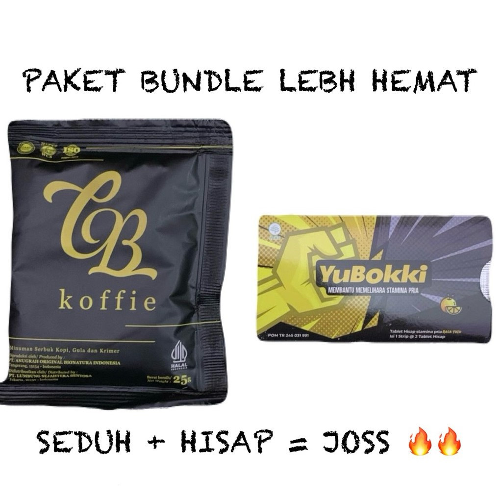 [PRIVASI TERJAGA] BUNDLE YUBOKKI 1 STRIP + CB Koffie Suplemen Herbal Penambah Stamina Pria Dewasa BP