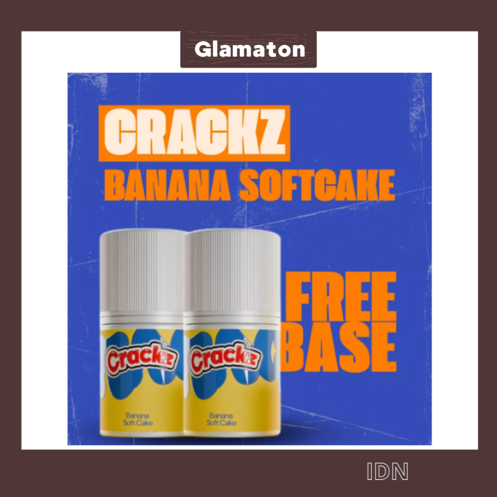 CRACKZ BANANA SOFTCAKE SERIES FREEBASE 60ML BY TETRA INDONESIA 100% ORIGINAL
