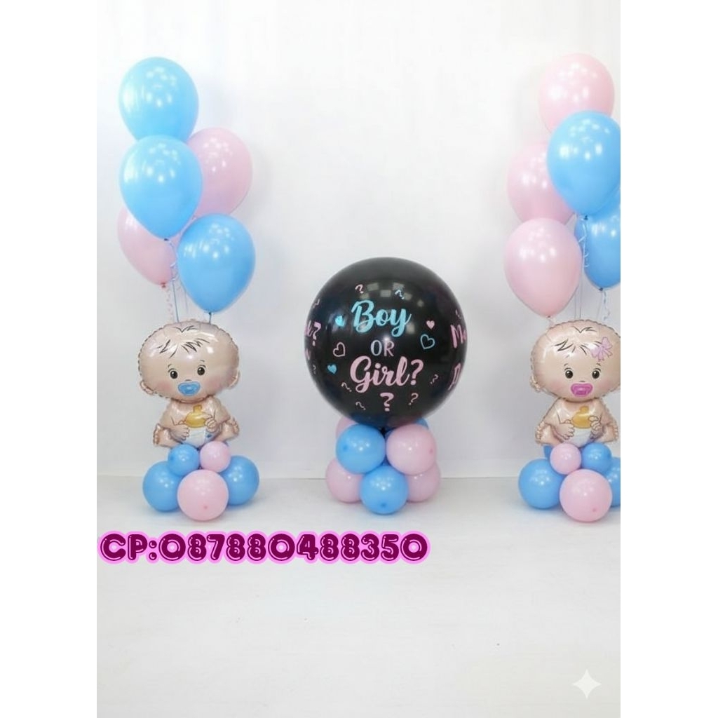 PAKET BALON GENDER REVEAL|BALON GENDER REVEAL |BALON BABY |BALON DEKOR GENDER REVEAL
