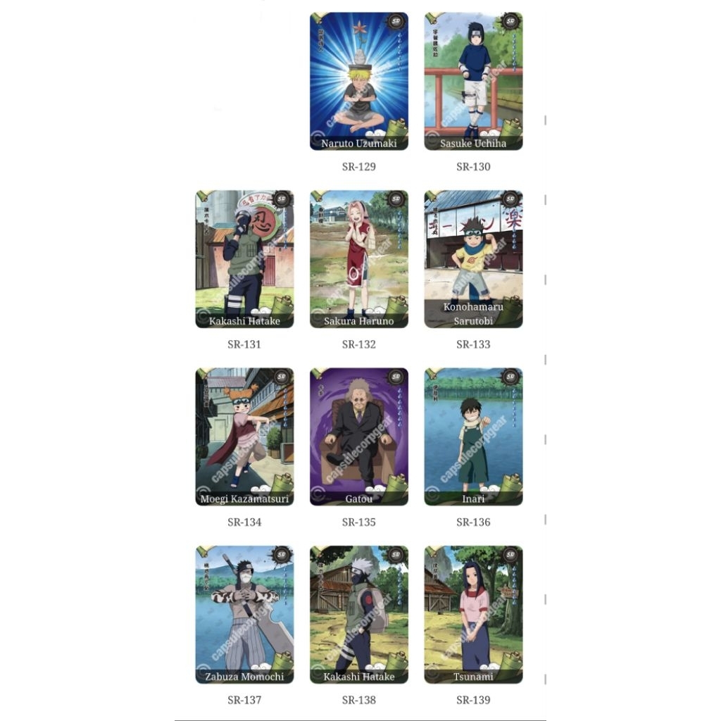 Naruto Kayou Set SR T2W7 1-20 (China Version)