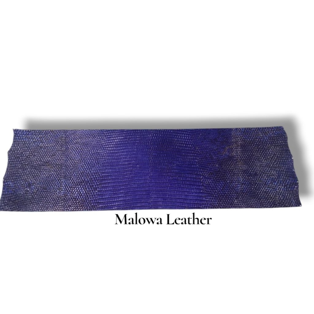 Cue Grip Biliar Kulit Biawak Warna Biru Elektrik Size Besar-Malowa Leather