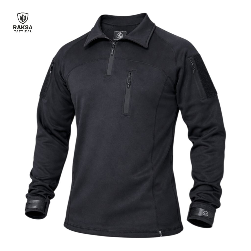 Kaos Tactical Scuba Panjang BDU / Baju Lapangan Tactical Pria / Kaos Kerah Resleting Outdoor