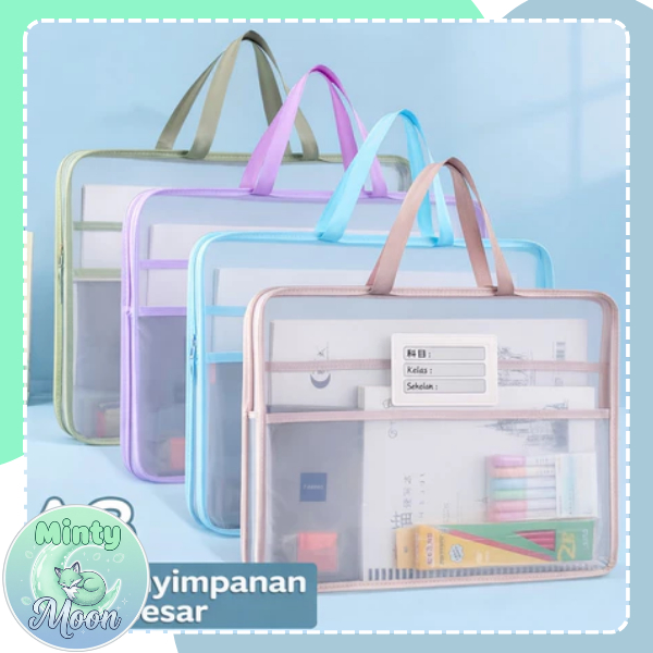 ST005 Tas Dokumen A3 Besar Map Dokumen File Folder Kapasitas Besar Tas Penyimpanan Serbaguna