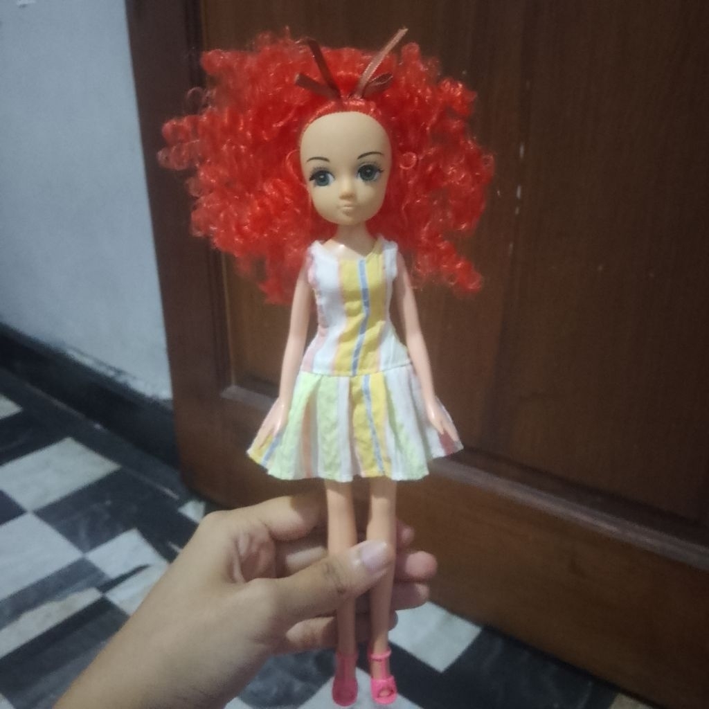 boneka barbie rambut kribo mainan anak perempuan custom art dolls kawaii kawai cute imut kiyowo mani