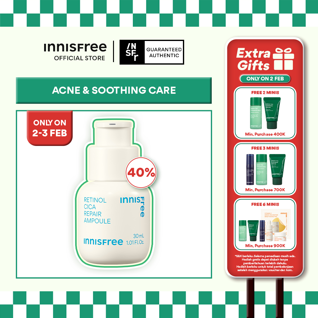 Innisfree Retinol Cica Repair Ampoule / Acne & Soothing Care Serum