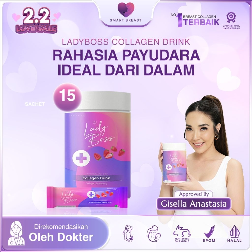 [PROMO FS] LADYBOSS - Breast & Collagen Drink ( Minuman Pengencang )