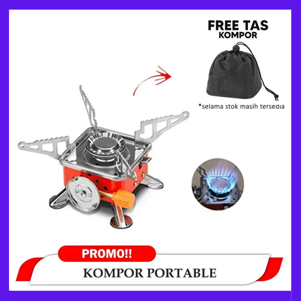 Kompor Camping Gas Kovar Portable Mini Model Kotak Kompor Gas Portable Mini Kompor Camping