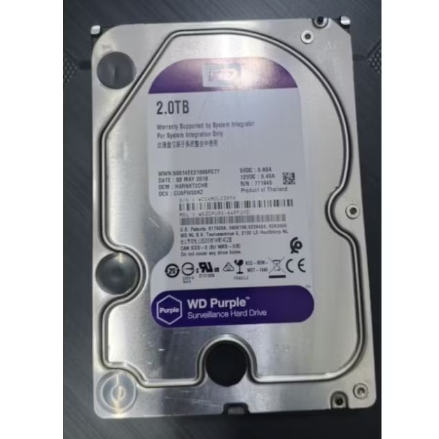 HARDDISK WD PURPLE 2TB || MULUS || SENTINEL 100/100 || SECOND ||