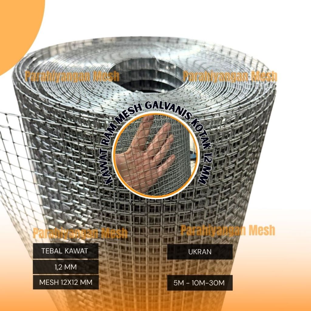 Kawat Ram Mesh Galvanis Tebal1,4 mm | Kuat untuk Pagar & Kandang