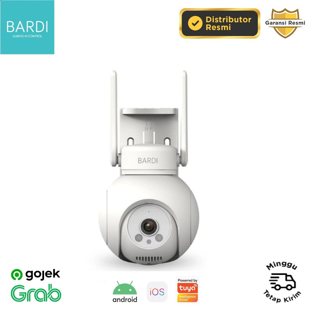 Bardi IP Camera Outdoor PTZ with Cloud SIM 2MP Full HD 128GB 10m Night Vision IP65