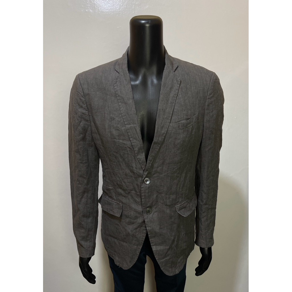 zaraman blazer abu jas casual linen m