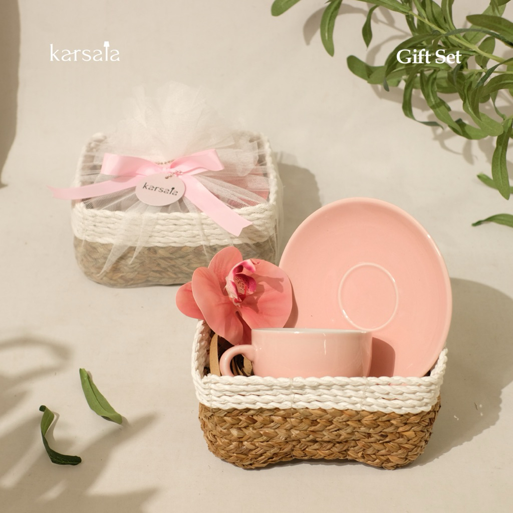 KARSALA Juwita Tea Set Ceramic Hampers | Gift Keramik Hadiah Pernikahan Wedding Birthday Guru