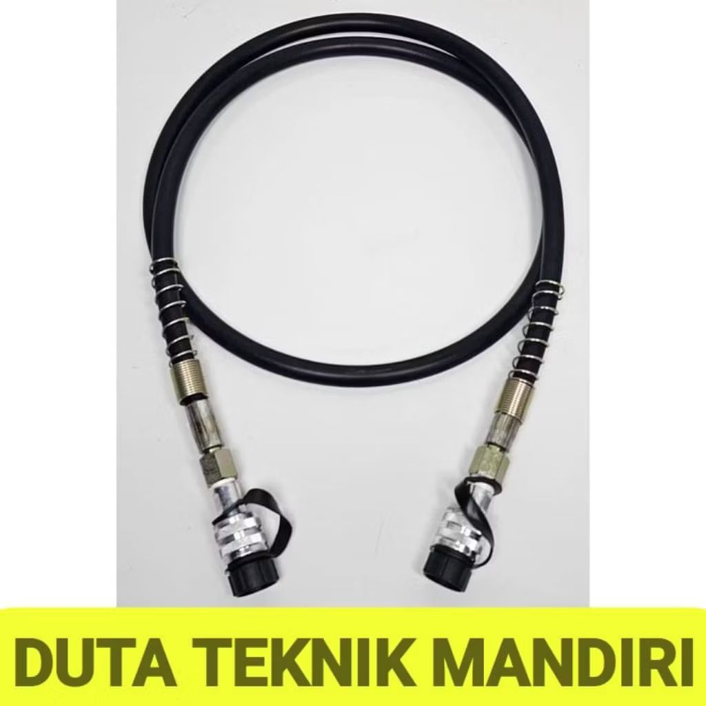 3/8" 700Bar 70MPa 10000psi 2M 2 Coupler Female Hydraulic Hose Black FCFC BARTON Selang Hidrolik 2 Me